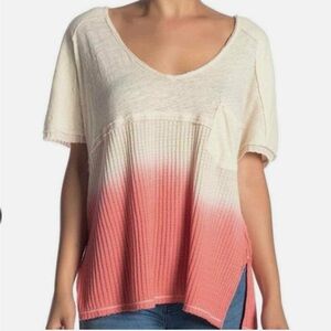 WE THE FREE Sun Dial Tee Shirt - dip-dye oversized